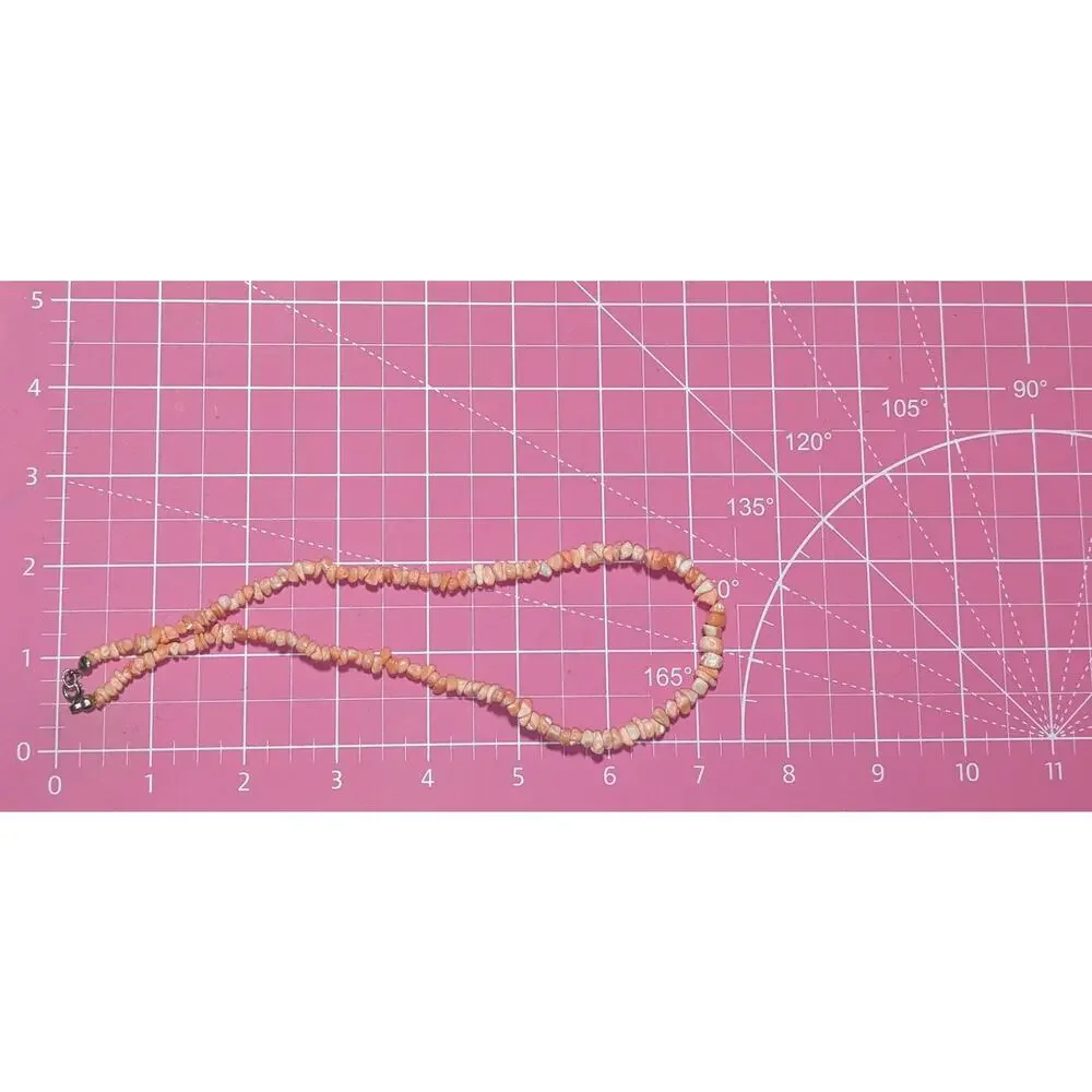 Coral Chip Beaded Necklace